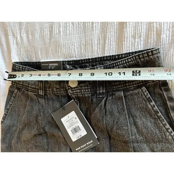 NWT Who What Wear Target High Waisted Tapered Pants Jeans Acid Wash Women's Sz 2 - Picture 6 of 8